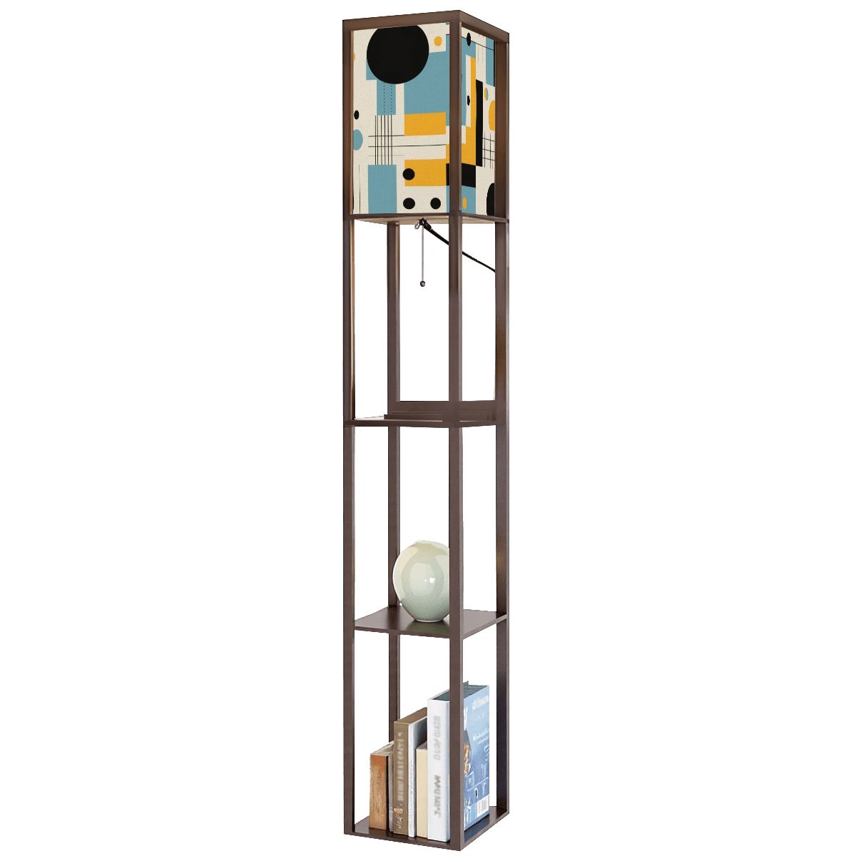 Mid Century Modern Bauhaus Designed Mod Retro Floor Lamp With Shelves - Mid Century Modern Gal