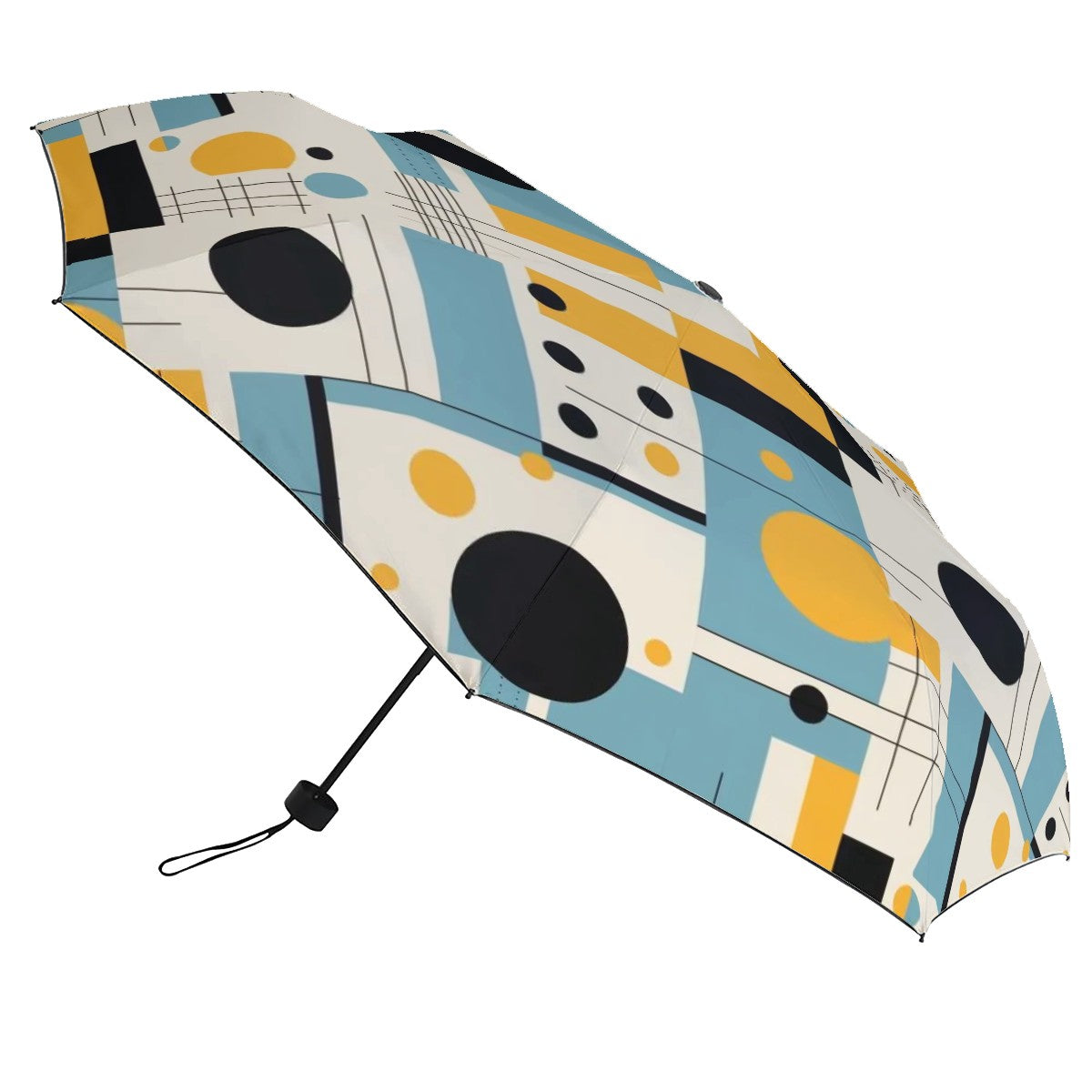 Mid Century Modern Bauhaus Geometric Designed UV Protection Umbrella - Mid Century Modern Gal