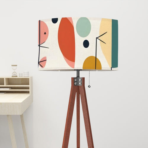 Mid Century Modern Abstract Mod Lamp Shade ONLY - For Tripod Floor Lamps Only - Mid Century Modern Gal