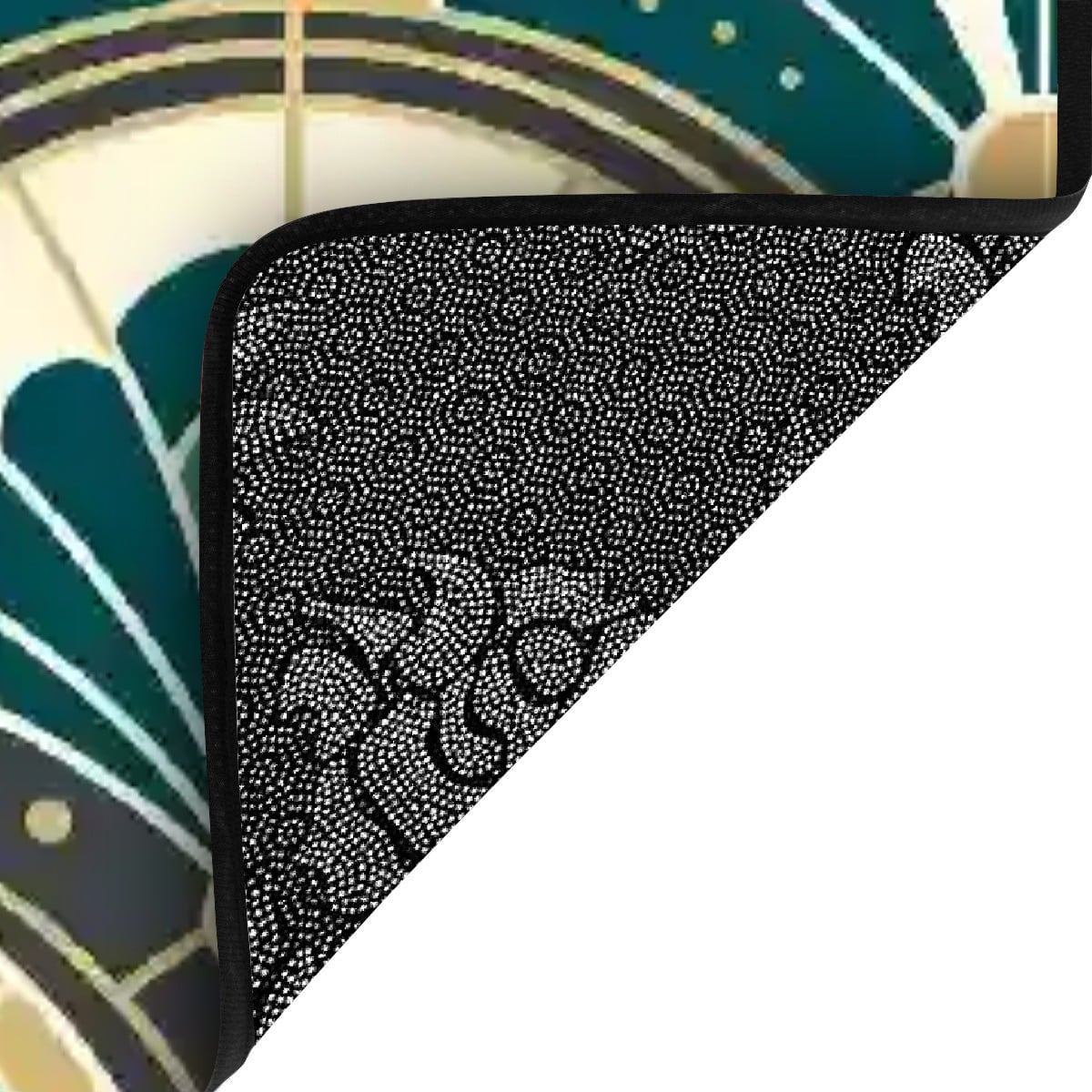 Art Deco Peacock Inspired Non Slip Carpet for Stairs Treads