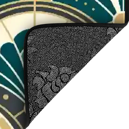Art Deco Peacock Inspired Non Slip Carpet for Stairs Treads