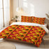 Retro 70s Mid Mod Groovy Orange, Brown Yellow, Red, MCM Queen Duvet Cover Set - Mid Century Modern Gal