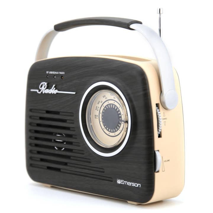 Wholesale Emerson Portable Retro Radio with Rechargeable Battery