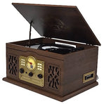 Victor State 7-in-1 Wood Music Center with 3-Speed Turntable - Multiple Colors Available