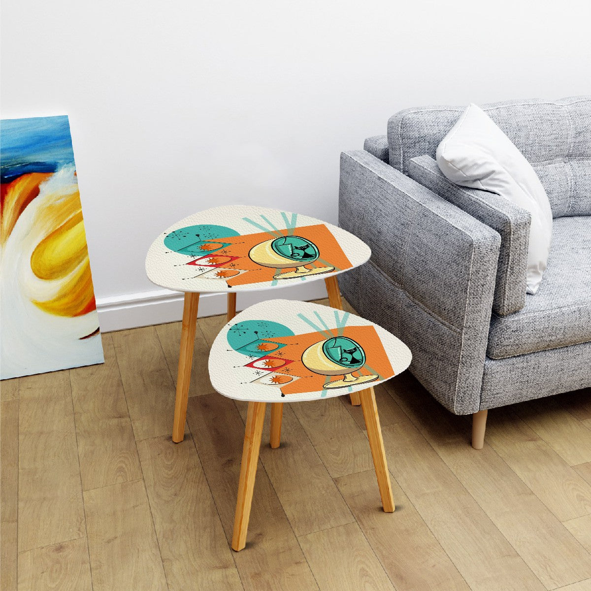 Atomic Cat Mid Century Modern Nesting Tables - Mid Century Modern Gal
