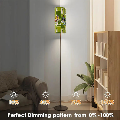 Mid Century Modern Mod 60s Couple Green Kitschy Wrap Around Design, MCM Floor Lamp - Mid Century Modern Gal