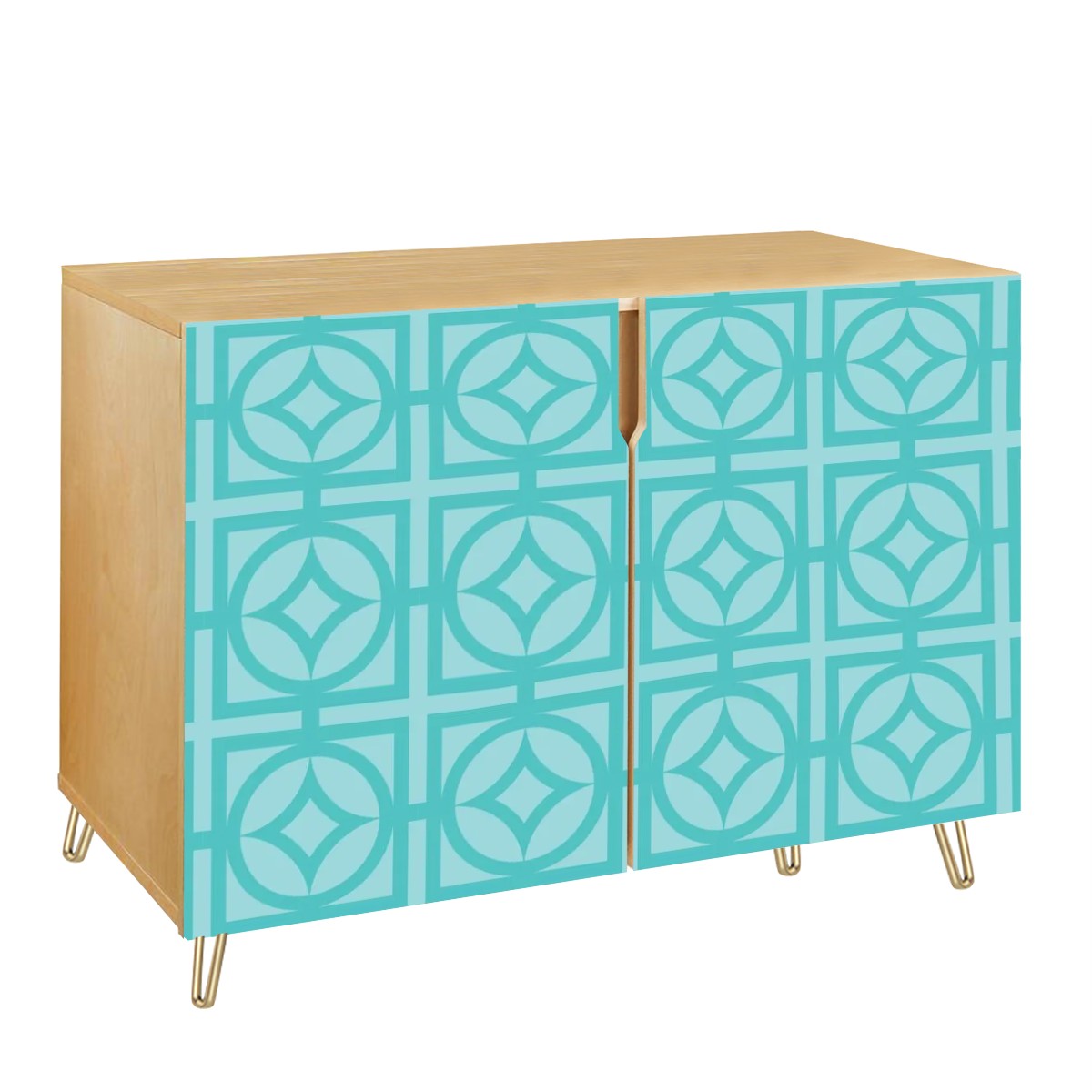 Mid Century Modern Breeze Block Designed Mod Wooden Storage Cabinet - Mid Century Modern Gal