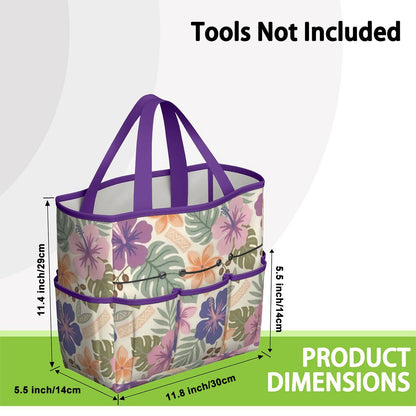 Retro Tropical Tiki Summer, Hawaiian Hibiscus Purple Garden Tool Bag