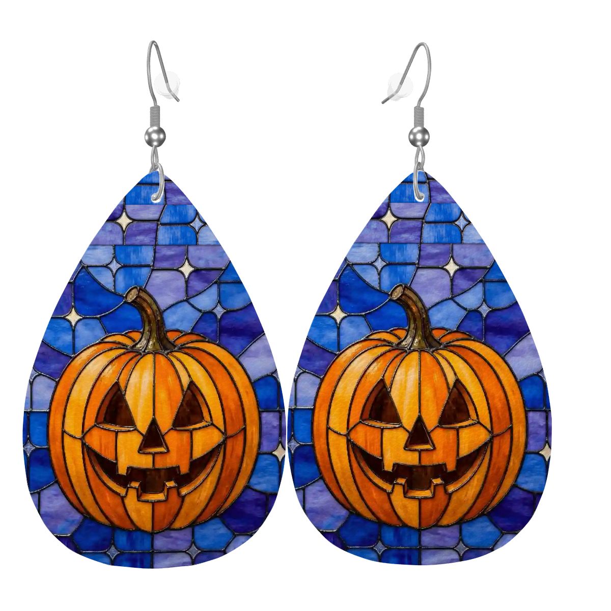 Halloween Stained Glass Style Jack-o&