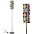 Modern Scandinavian Flower Blue, Orange Yellow Green Mid Century Modern Floor Lamp - Mid Century Modern Gal