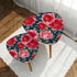 Modern Chinoisierie Royal Blue, Pink Red Floral Nesting Tables - Mid Century Modern Gal