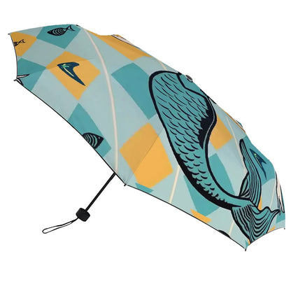 Unique Funky Cool Umbrella 50s Mermaid Kitschy Mod UV Protection Umbrella - Mid Century Modern Gal