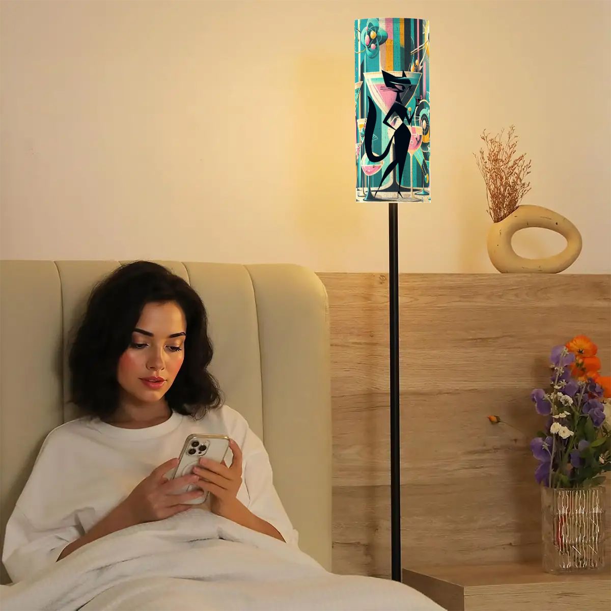 Atomic Cat Martini Mid Century Modern Barware Sexy Atomic Cat MCM Floor Lamp - Mid Century Modern Gal