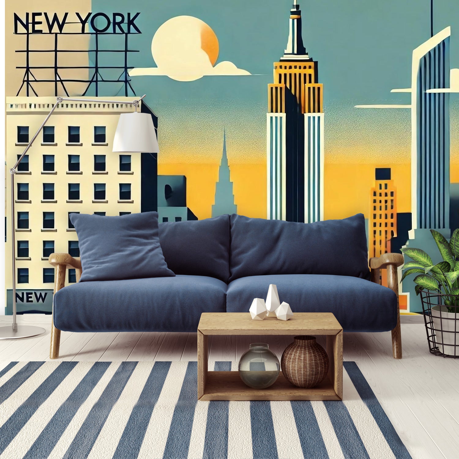 New York City Wallpaper, Peel And Stick Kitschy Fun Wall Murals