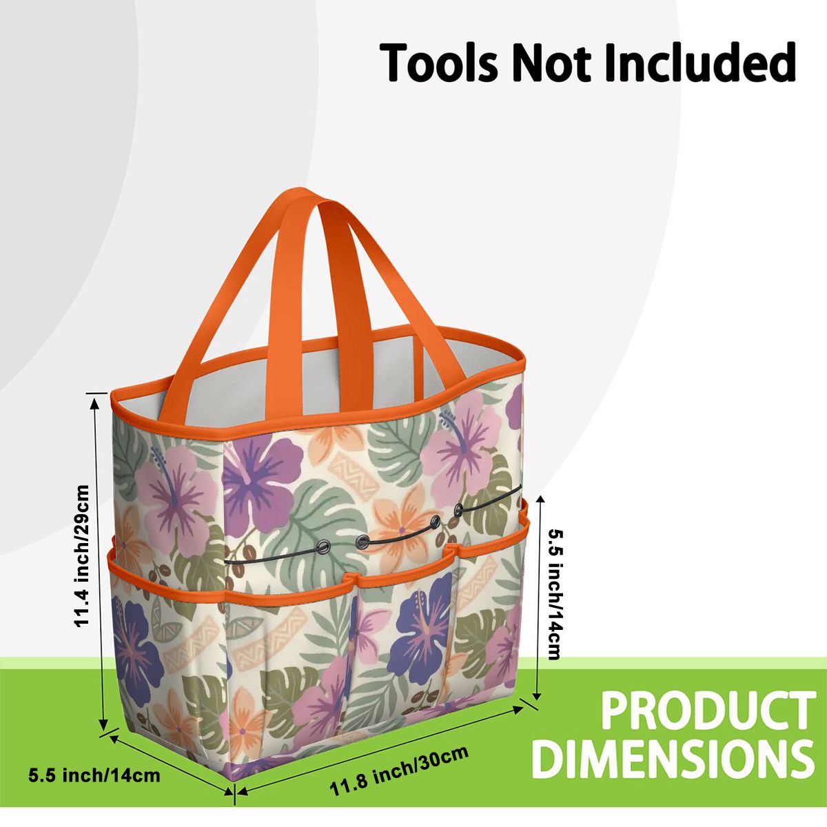 Retro Tropical Tiki Summer, Hawaiian Hibiscus Purple Garden Tool Bag - Mid Century Modern Gal