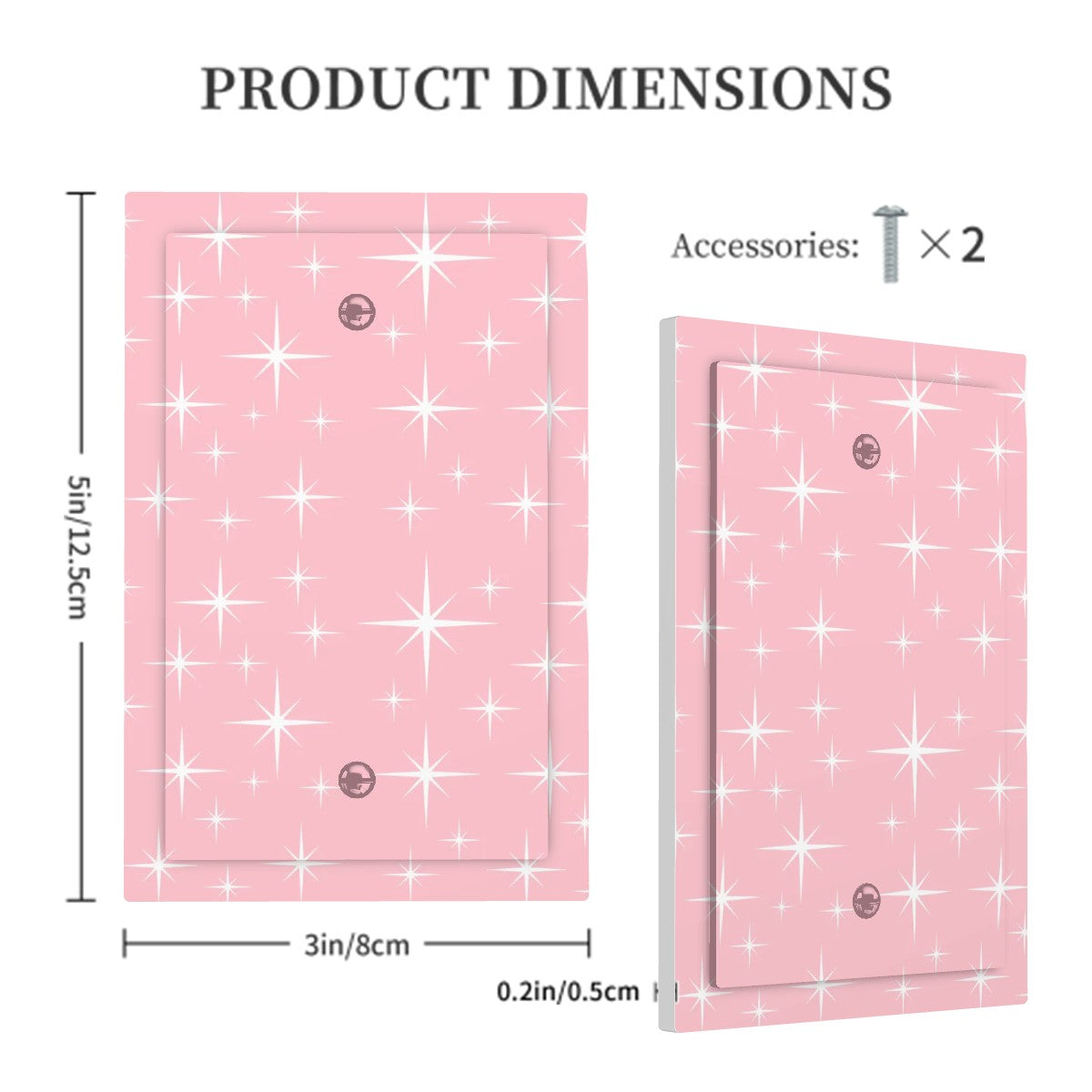 Mid Century Modern Pink Starburst Modern Switch Cover 1-Gang No Device - Mid Century Modern Gal