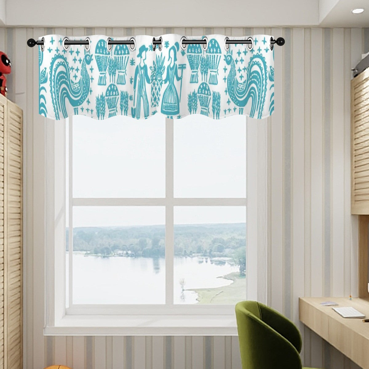 Pyrex Butterprint, Modern Danish Valance Curtain - Mid Century Modern Gal