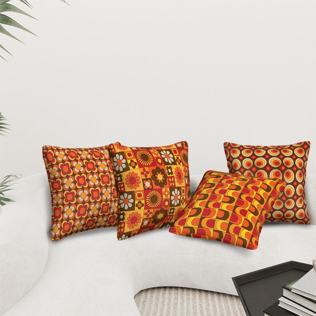 Mid Mod Retro 70s Groovy Designed Mod Pillow Covers ONLY - Mid Century Modern Gal