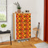 Retro Mid Mod Shoe Storage Cabinet, Orange Yellow, Brown Groovy 70s Design - Mid Century Modern Gal