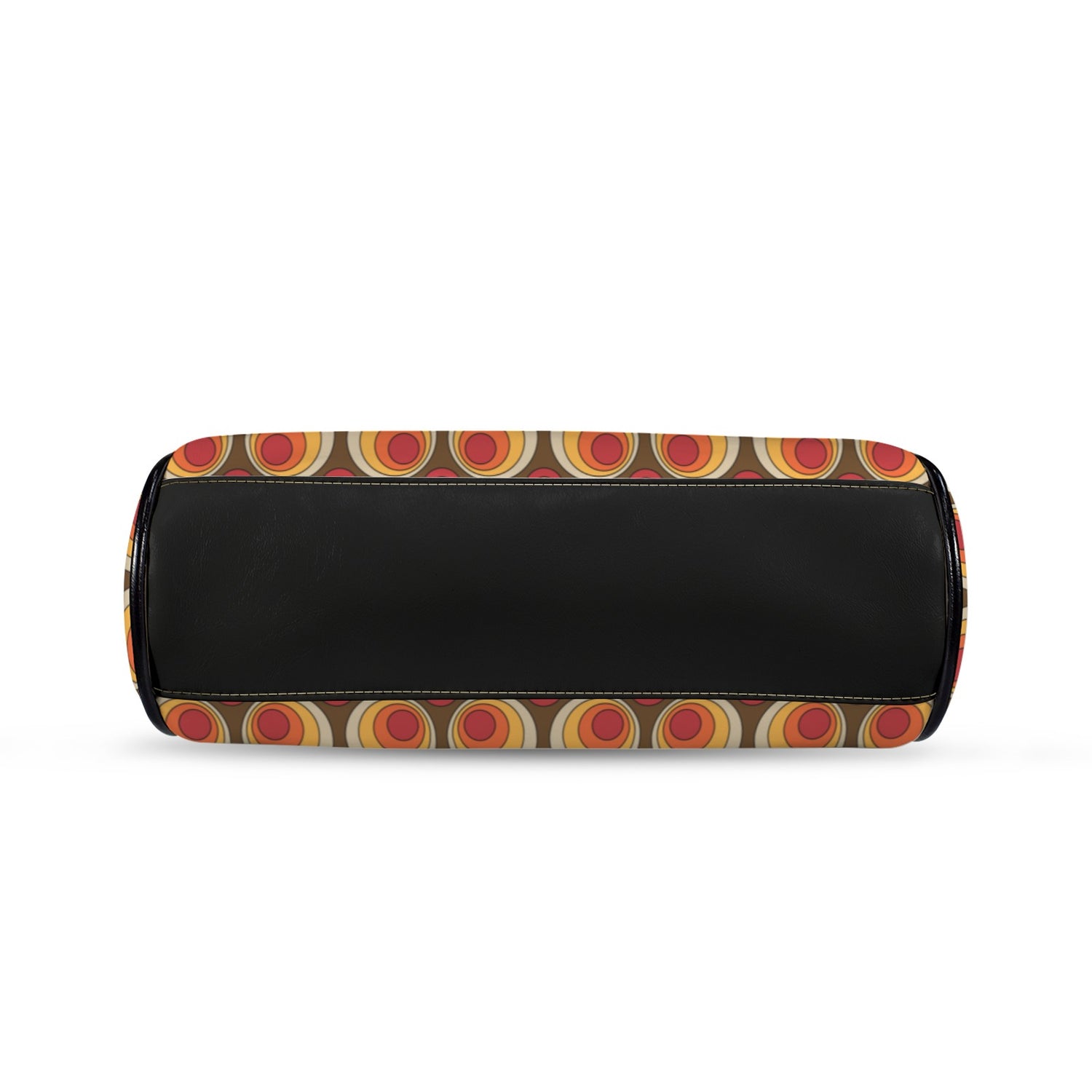 Mid Century Modern Retro Orbs Brown Orange Yellow Mod Kisslock Crossbody Purse - Mid Century Modern Gal