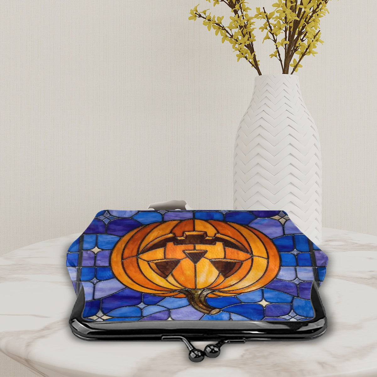 Halloween Stained Glass Style Jack-o&