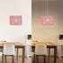 Atomic Pink Starburst Mid Century Modern Drum Chandelier - Mid Century Modern Gal