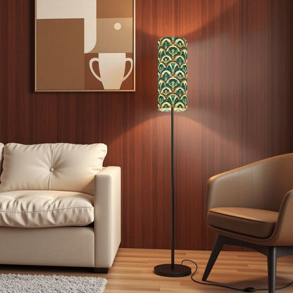 Art Deco Peacock Inspired Slim Floor Lamp SHADE ONLY - For Slim Floor Lamps Only