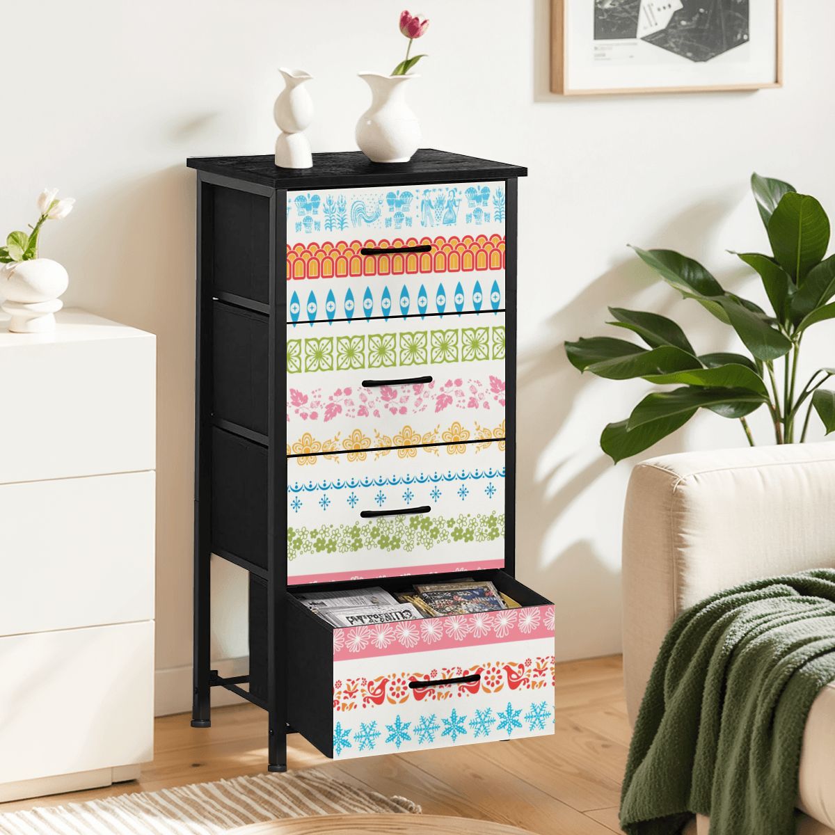 Pyrex Lover Collector Kitschy Mod 4-Drawer Dresser - Mid Century Modern Gal