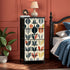 Mid Mod Scandinavian Floral Retro Modern Danish 4-Drawer Dresser - Mid Century Modern Gal