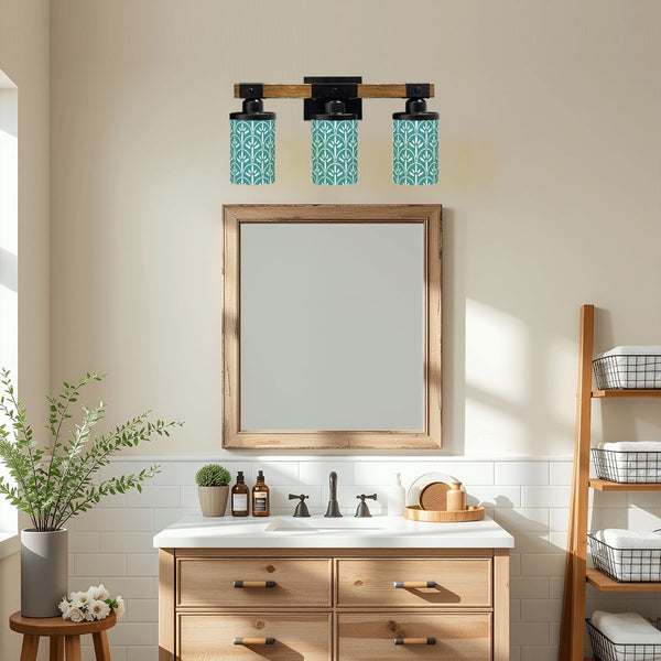 Art Deco Blue Modern Vanity Light Fixture