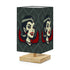 Vampire Dracula Girl Halloween Goth Horror Buff MCM Green Square Table Lamp - Mid Century Modern Gal