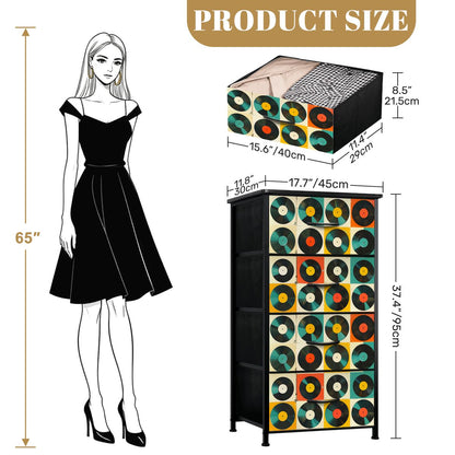 Retro Records, Groovy Mod 4-Drawer Dresser - Mid Century Modern Gal