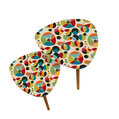 Mid Century Modern Groovy Orbs, Colorful Funky Retro Nesting Tables - Mid Century Modern Gal