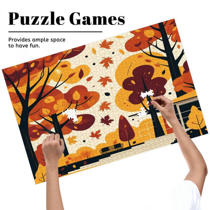 Mid Century Modern Scandinavian Designed Harvest Wooden Jigsaw Puzzle - Mid Century Modern Gal