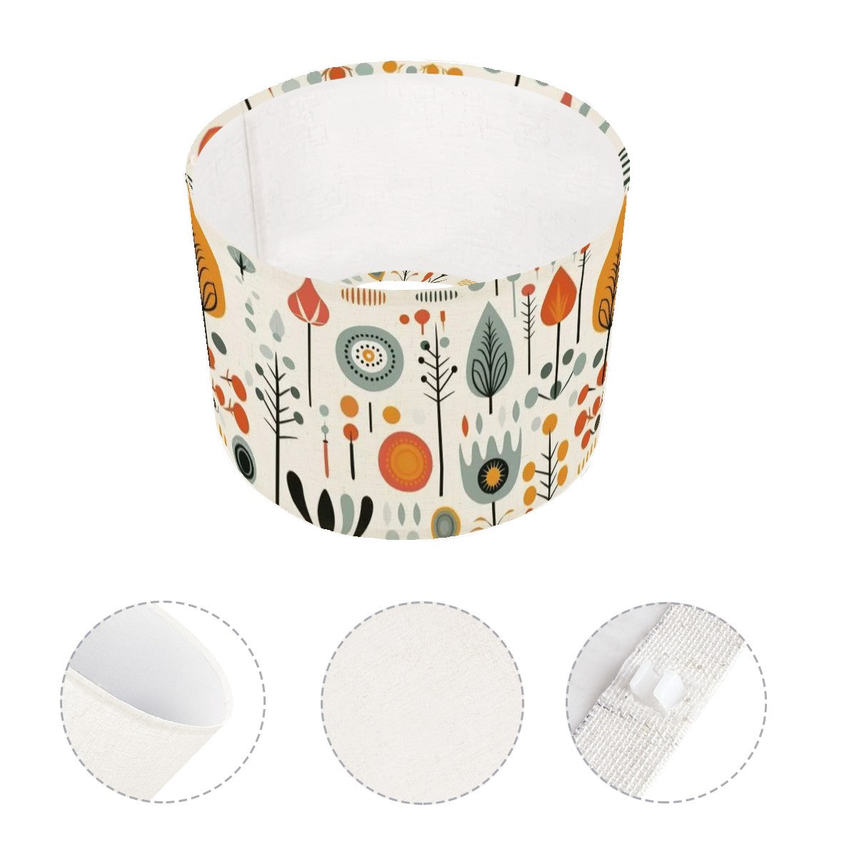 Floral Scandinavian Designed Modern Danish Lamp Shade ONLY