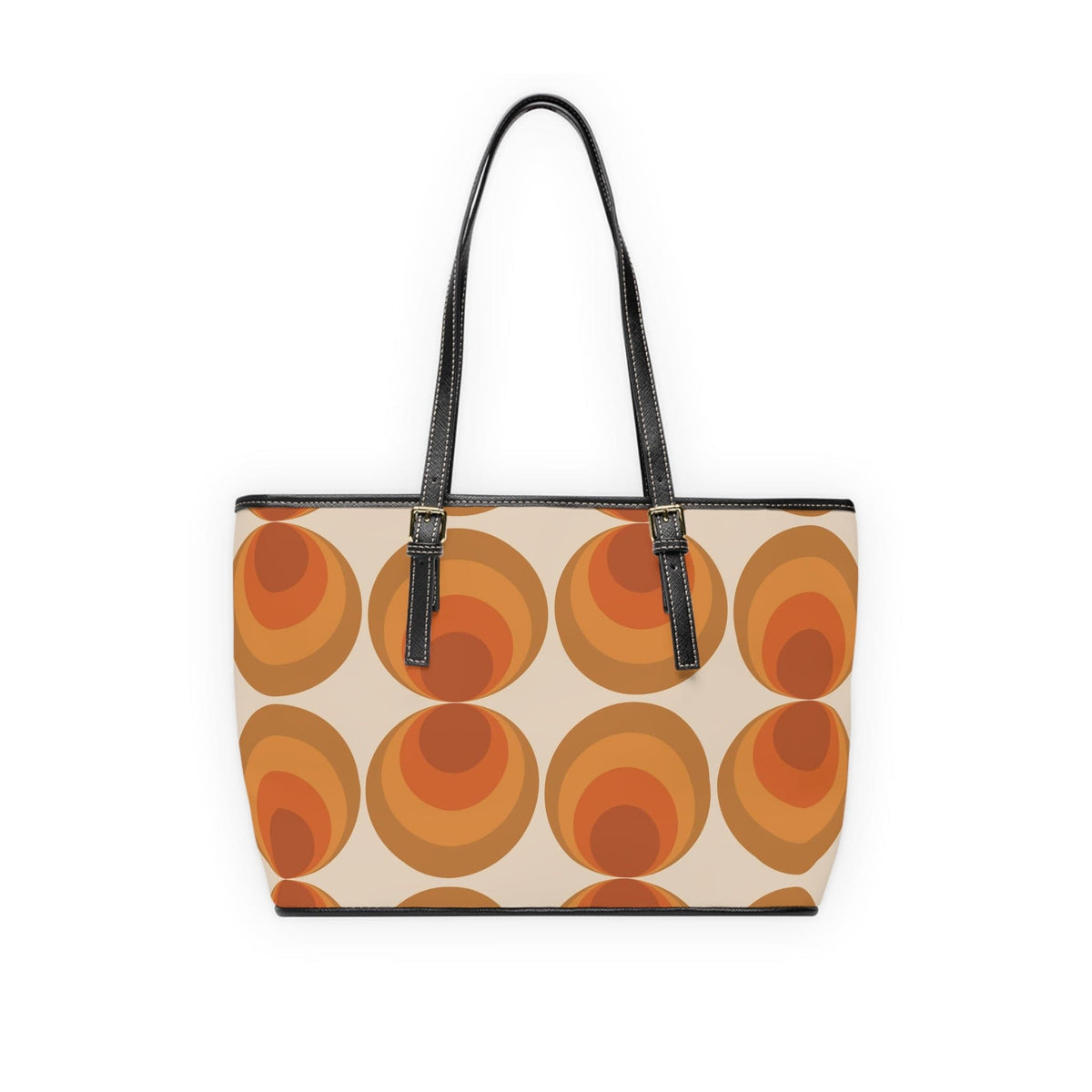 Groovy 70's Retro Orbs With Atomic Kitty Cat, Kitschy Fun Shoulder Bag Bags