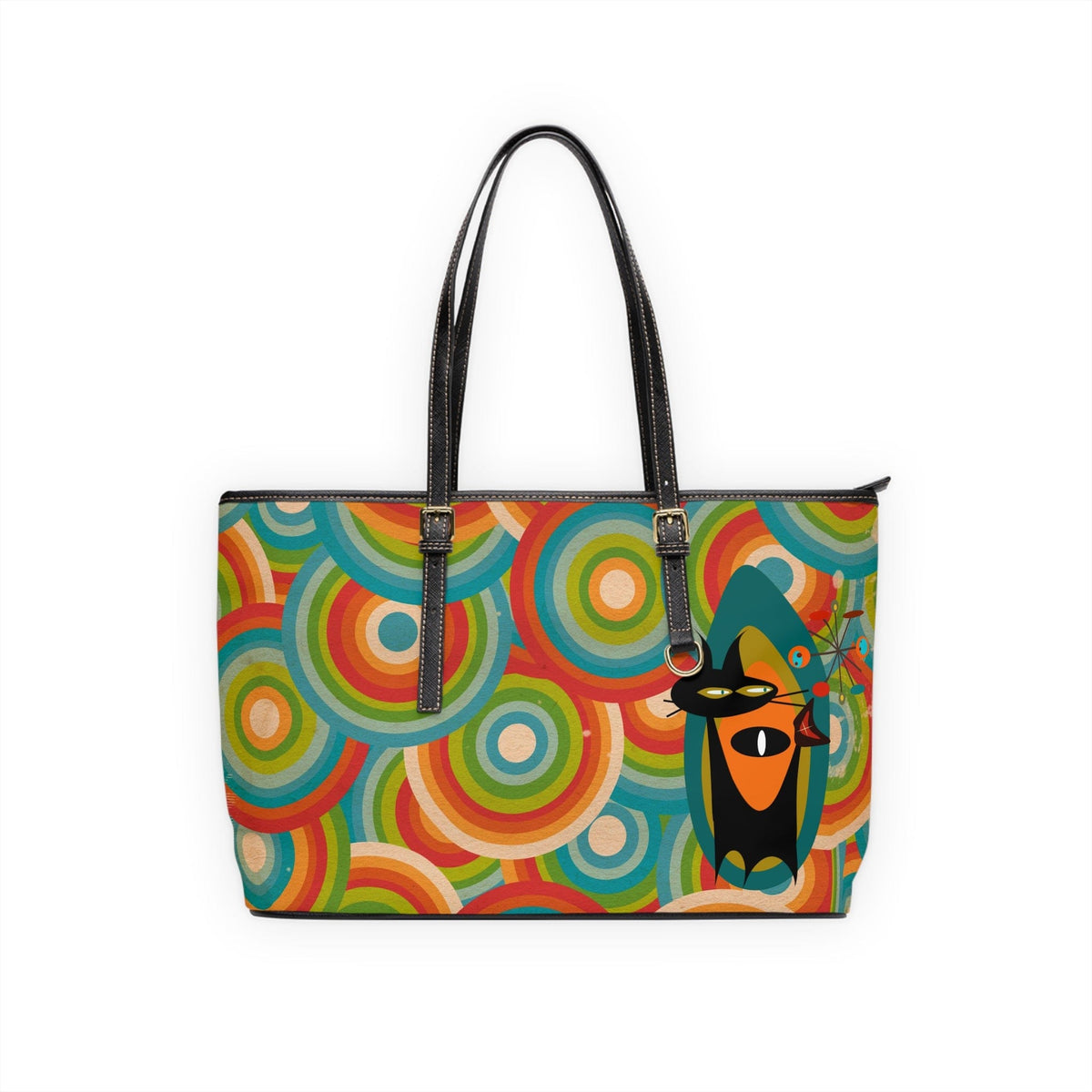 Groovy Cat, Retro 70's, Hip, Fun, Funky Shoulder Bag Bags