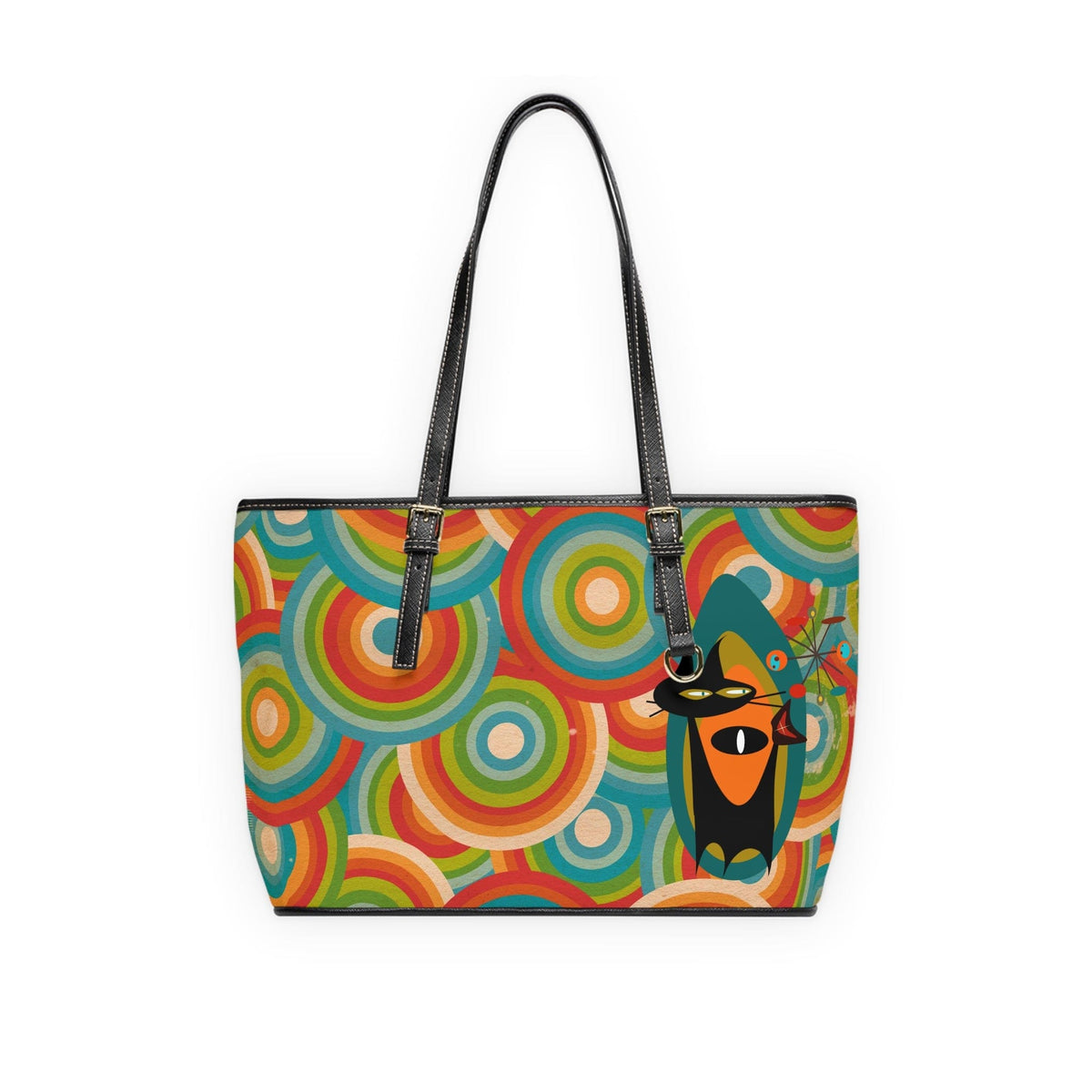 Groovy Cat, Retro 70's, Hip, Fun, Funky Shoulder Bag Bags