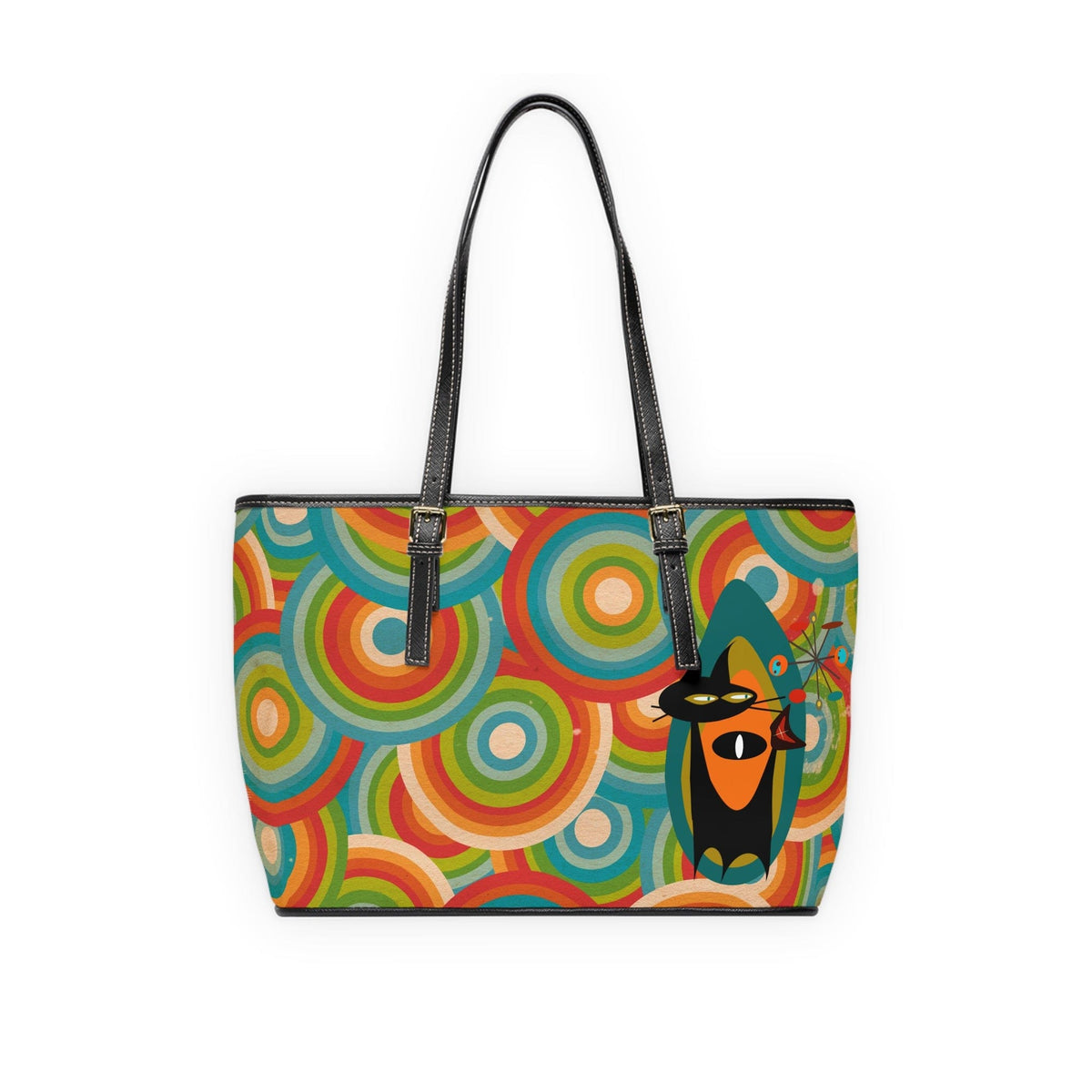 Groovy Cat, Retro 70's, Hip, Fun, Funky Shoulder Bag Bags