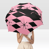 Groovy Mid Mod Vibes Retro Umbrella Rain or Sun Mid Century Modern Gal