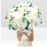 Groovy Mid Mod Vibes Retro Umbrella Rain or Sun