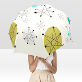 Groovy Mid Mod Vibes Retro Umbrella Rain or Sun Mid Century Modern Gal