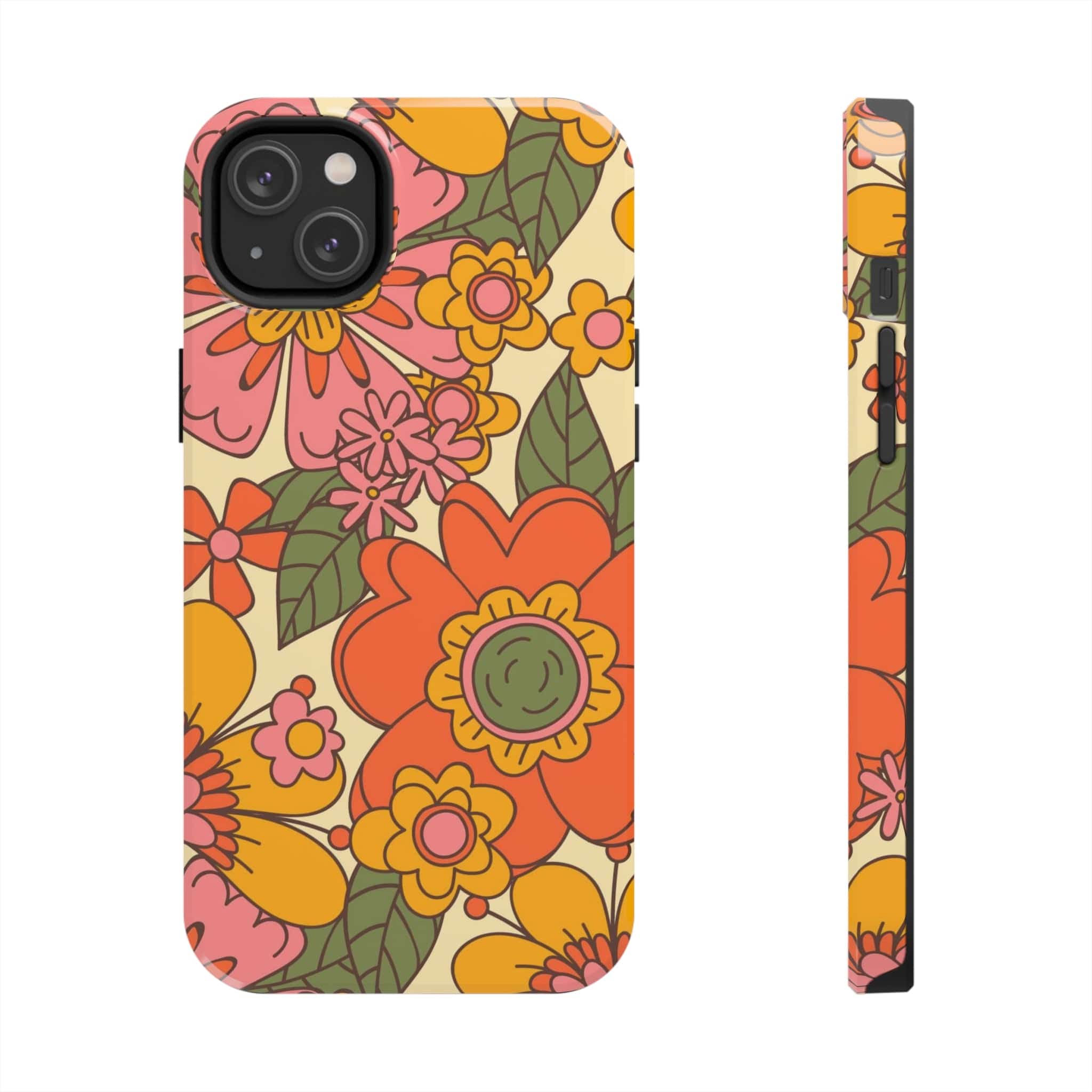 Groovy Retro Flower Power Vintage Inspired Pattern Smart Phones Tough Phone Cases Phone Case