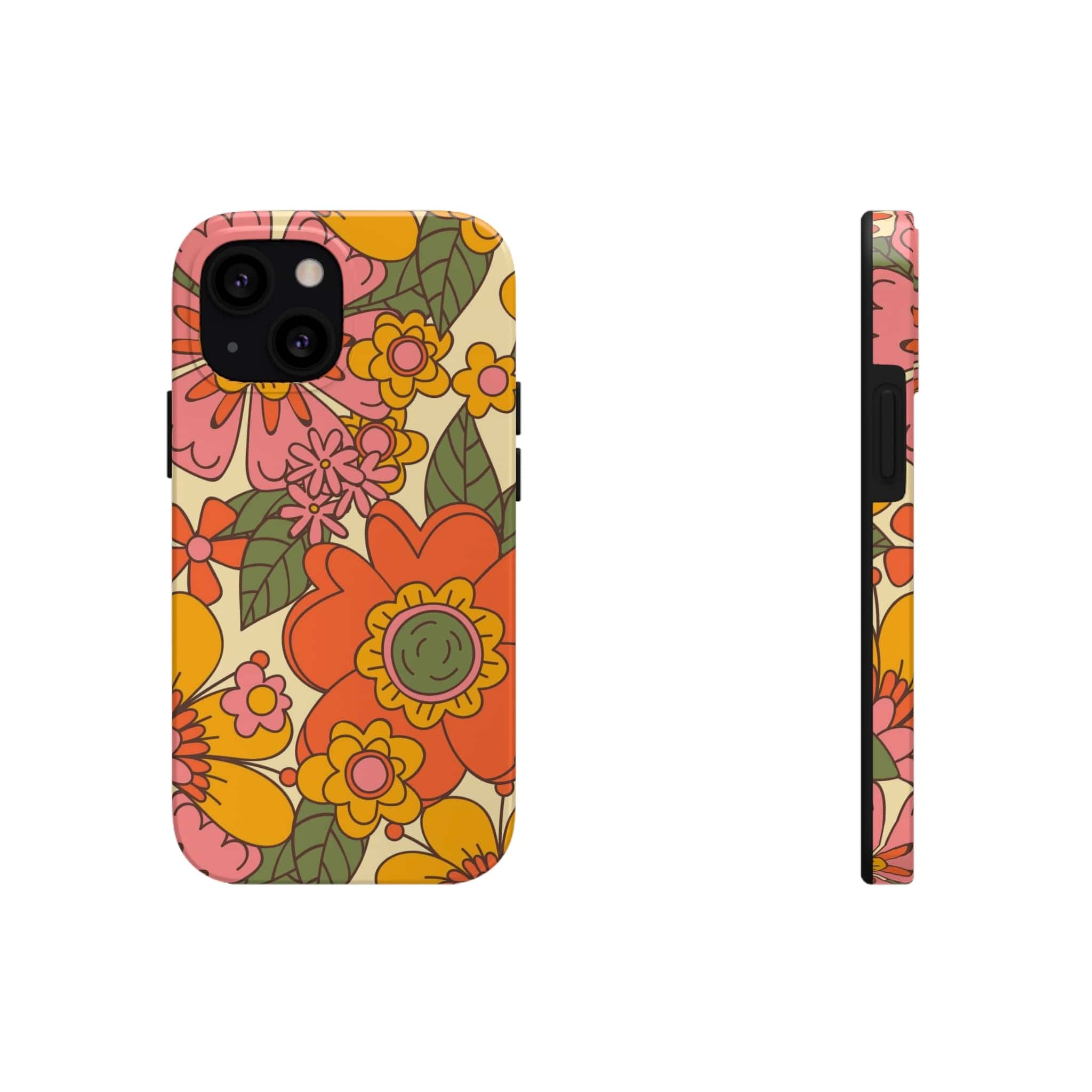 Groovy Retro Flower Power Vintage Inspired Pattern Smart Phones Tough Phone Cases Phone Case