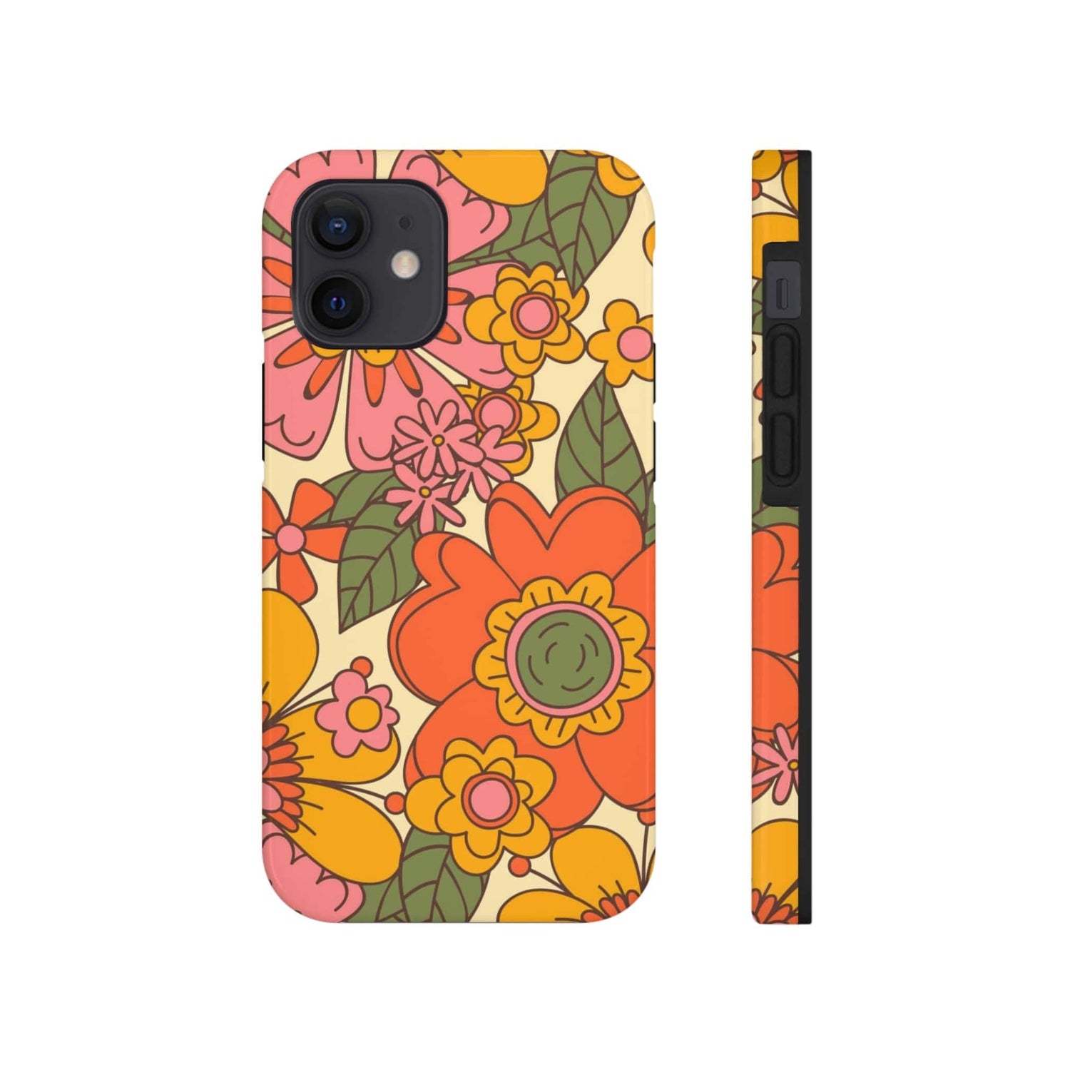 Groovy Retro Flower Power Vintage Inspired Pattern Smart Phones Tough Phone Cases Phone Case