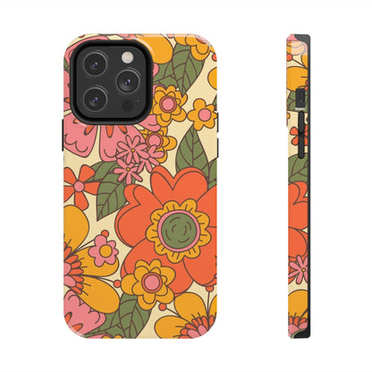 Groovy Retro Flower Power Vintage Inspired Pattern Smart Phones Tough Phone Cases Phone Case