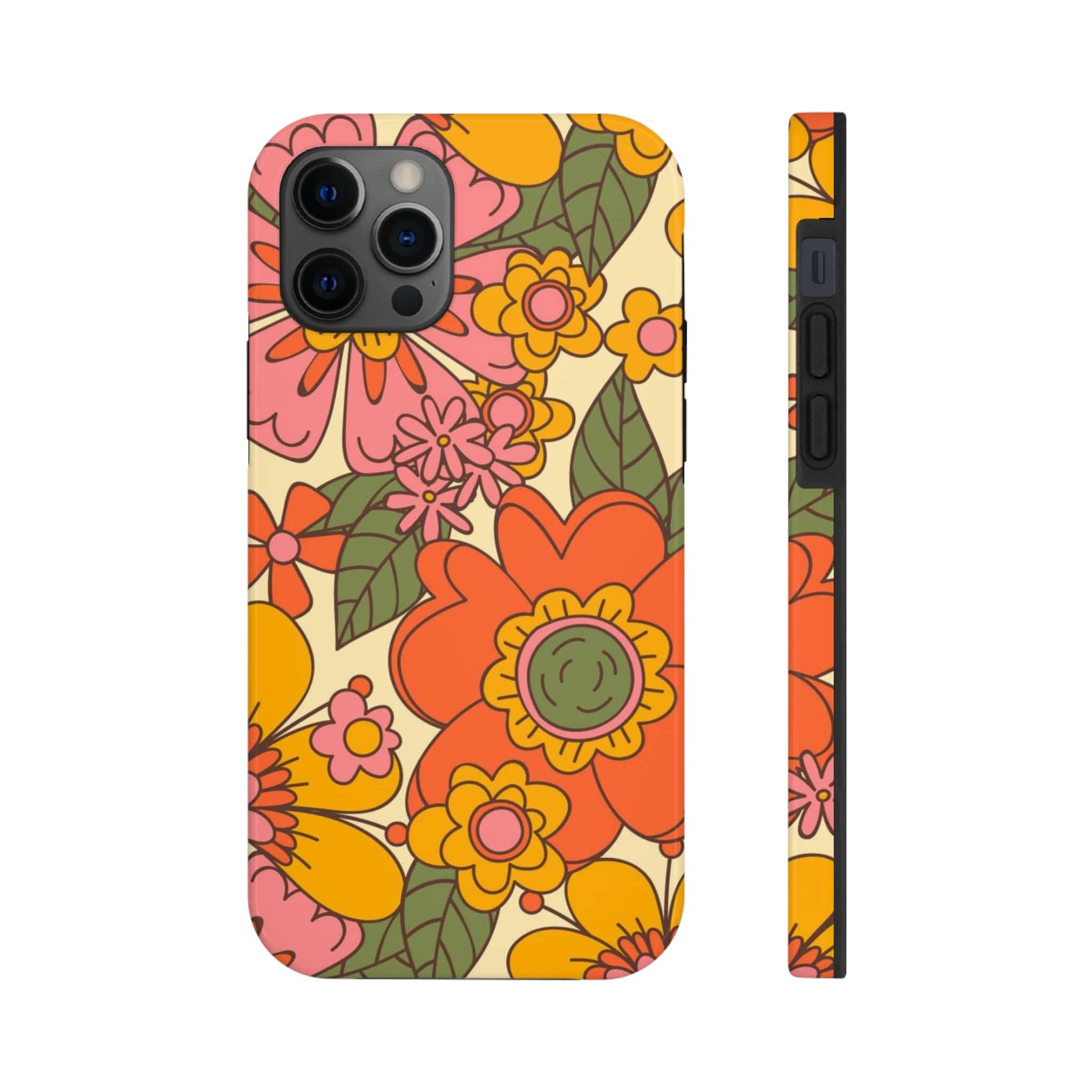 Groovy Retro Flower Power Vintage Inspired Pattern Smart Phones Tough Phone Cases Phone Case