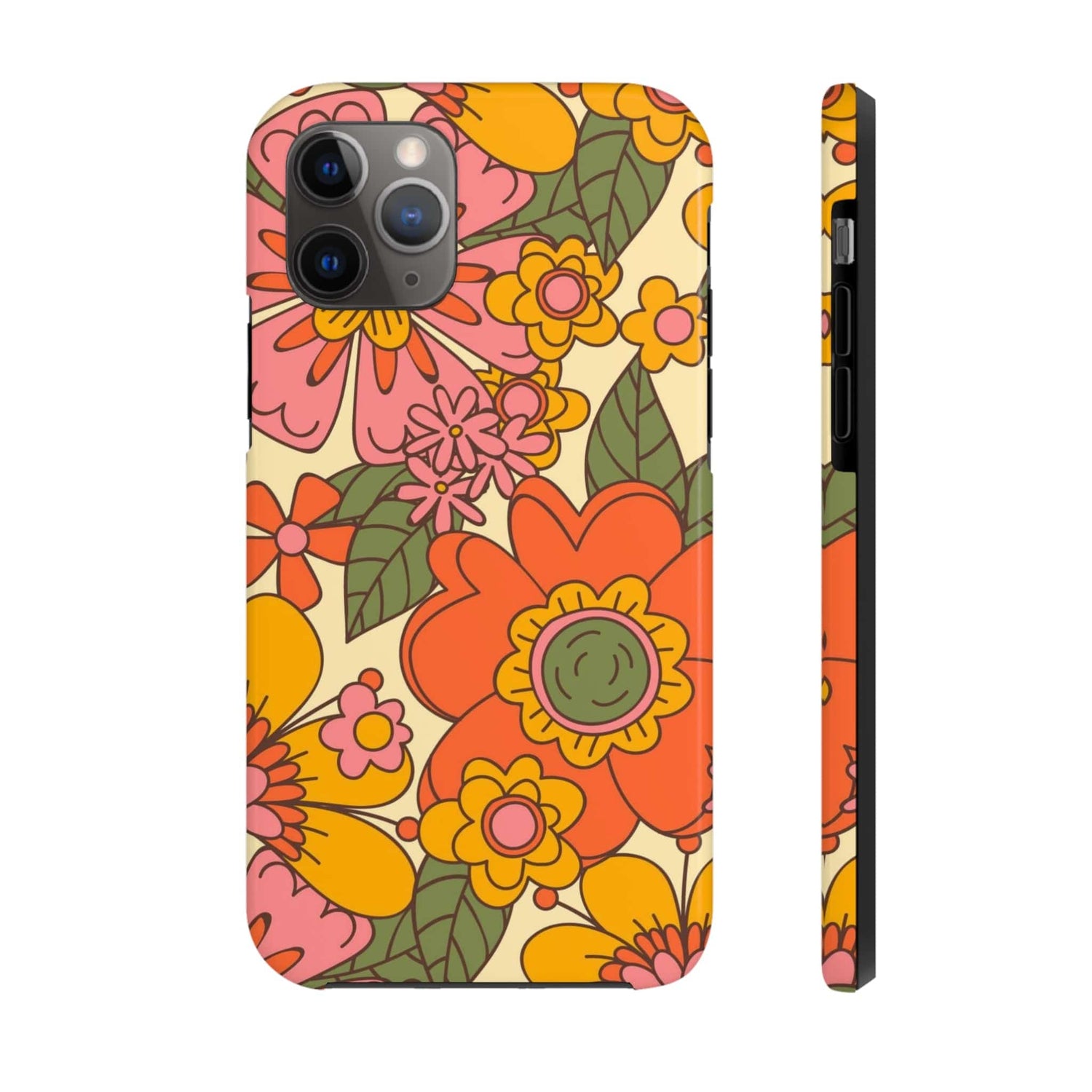 Groovy Retro Flower Power Vintage Inspired Pattern Smart Phones Tough Phone Cases Phone Case