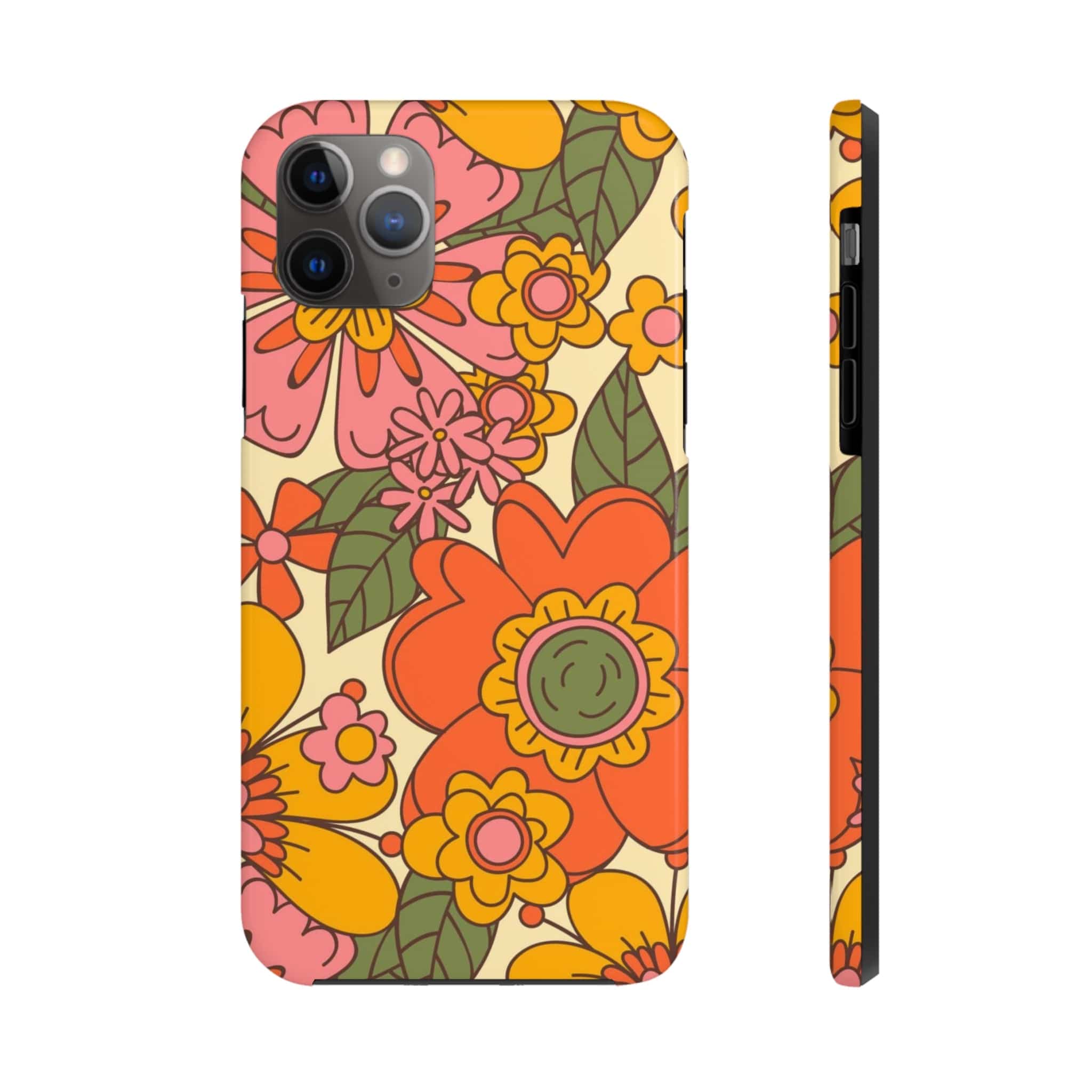 Groovy Retro Flower Power Vintage Inspired Pattern Smart Phones Tough Phone Cases Phone Case