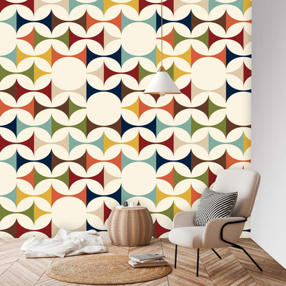 Scandinavian Designs, Retro Diamonds, Modern Danish, Wallpaper, Peel And Stick Wall Murals Wallpaper H96 x W100